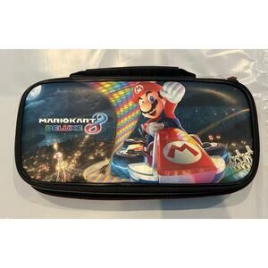 Mario Kart Deluxe Nintendo Switch Case Black Red Travel Hard Shell